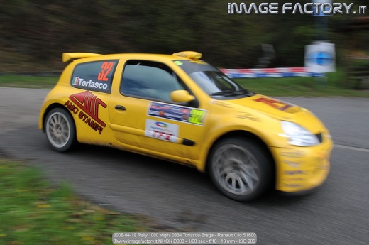 2008-04-19 Rally 1000 Miglia 0334 Torlasco-Brega - Renault Clio S1600